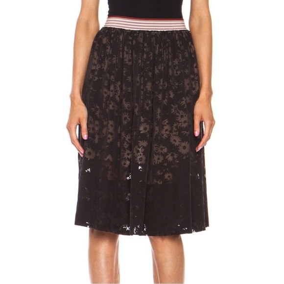 Stella McCartney Dresses & Skirts - Stella McCartney Black Floral Midi Skirt Size 36/S